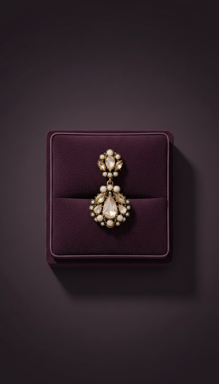 Crystal Pendant Velvet Box